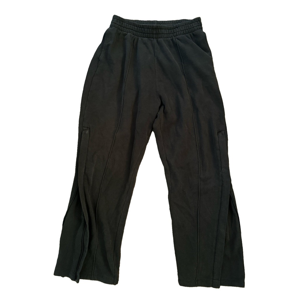 The Upside Black Sweatpants with Side Zippers Adjustable Wide Leg Womens Large
